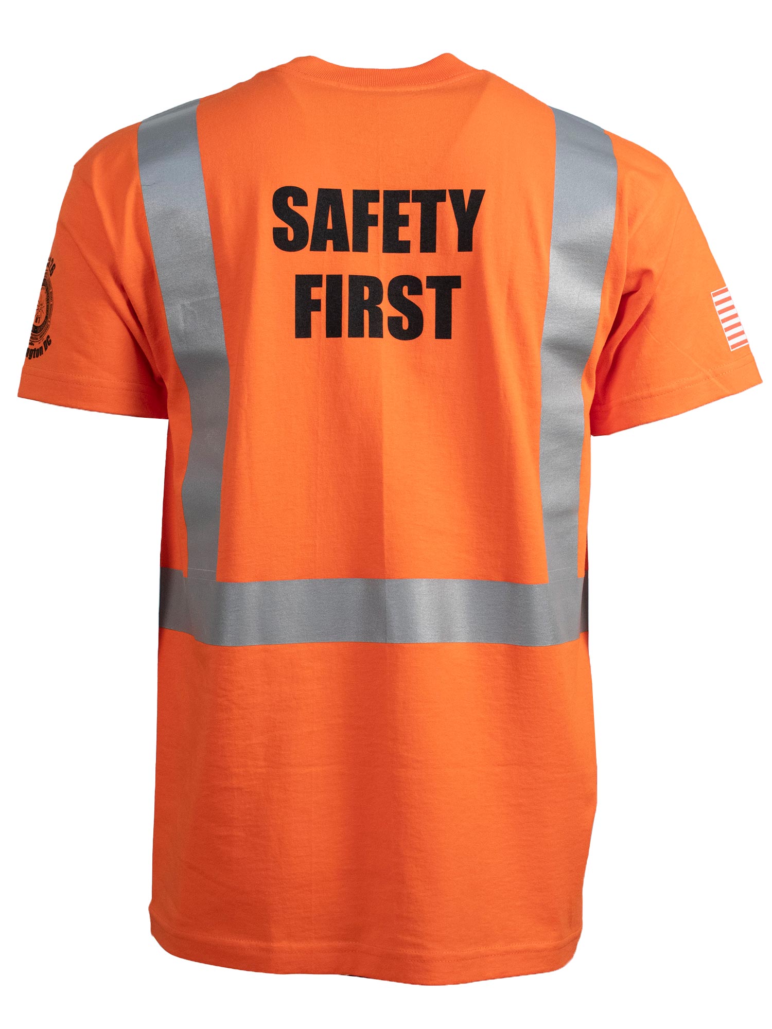 Bright Orange Safety Pocket Shirt -Backside