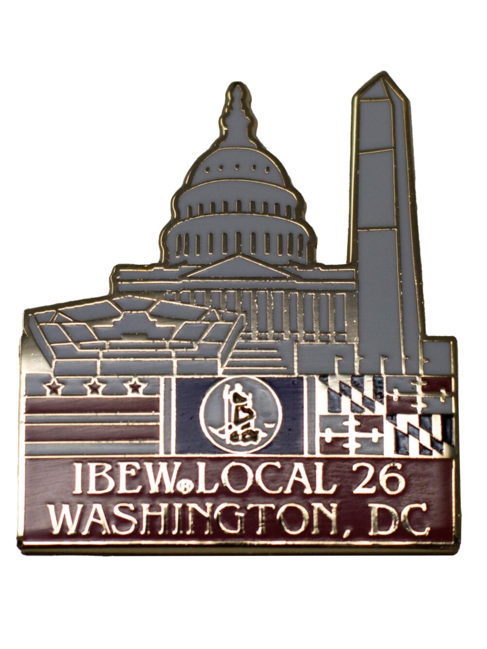 IBEW 26 Washington DC Monuments Lapel Pin