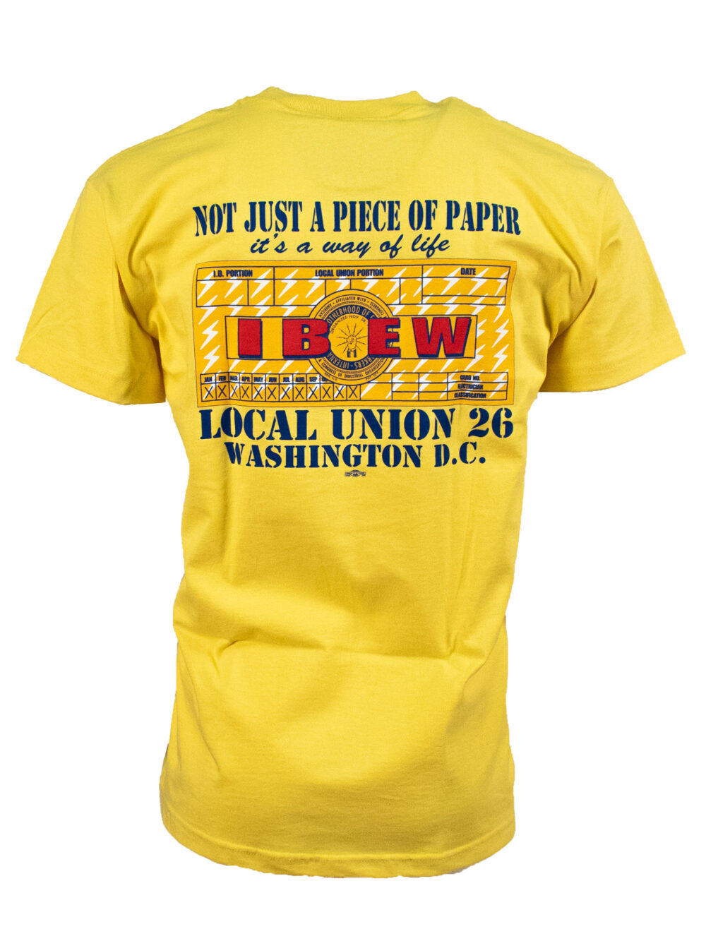 5100 Dues T-Shirt - Yellow - Backside