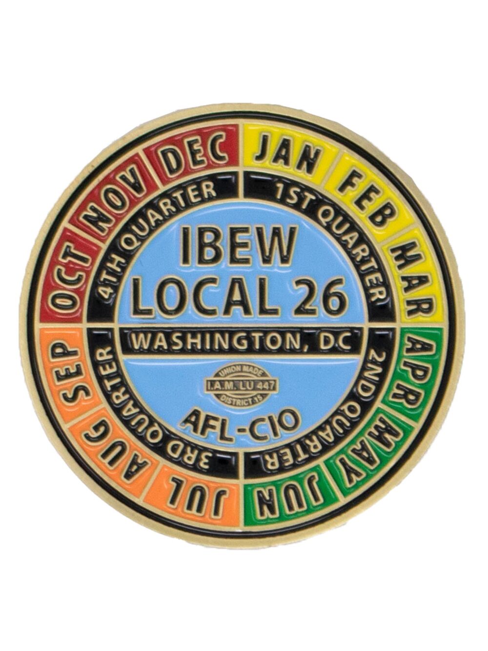 IBEW 26 Challenge Coin 1 Year Paid - Frontside